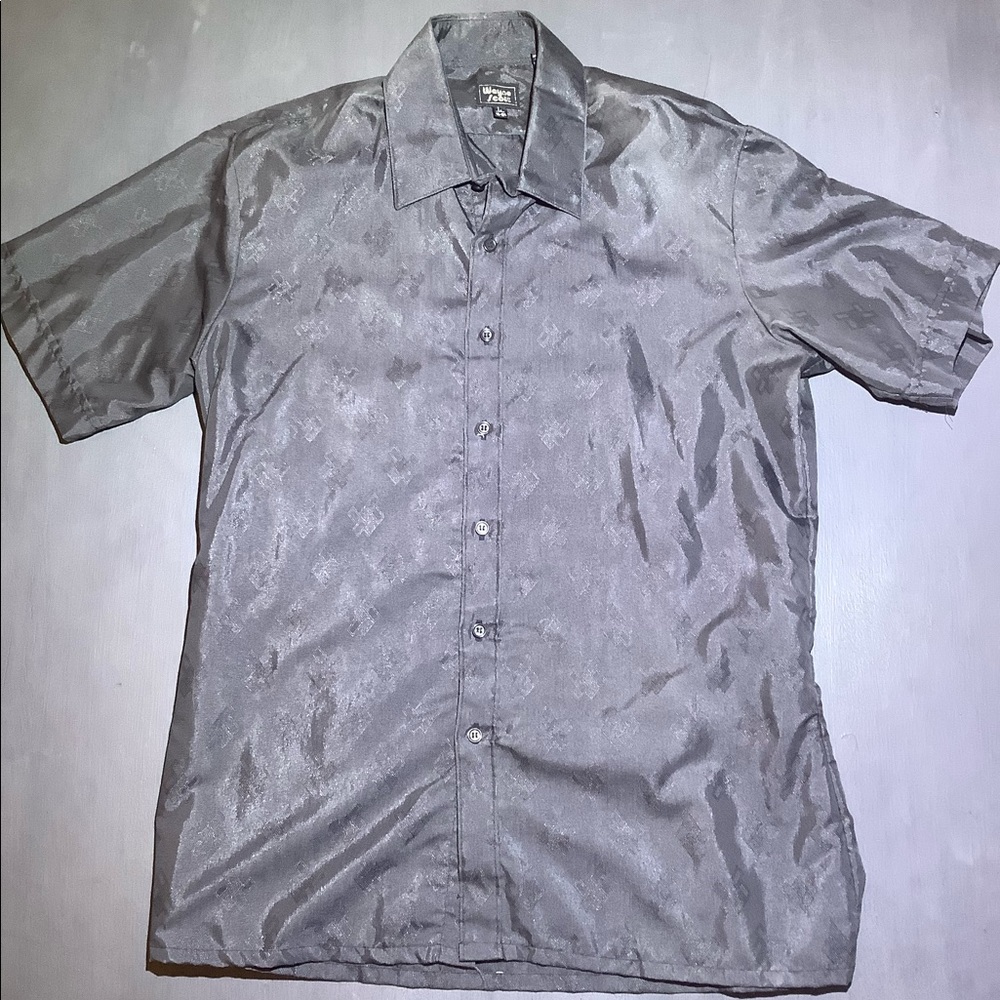 Wayne Scott | Men’s 1970s Short Sleeve Button Down Shirt | Size L 16-16.5